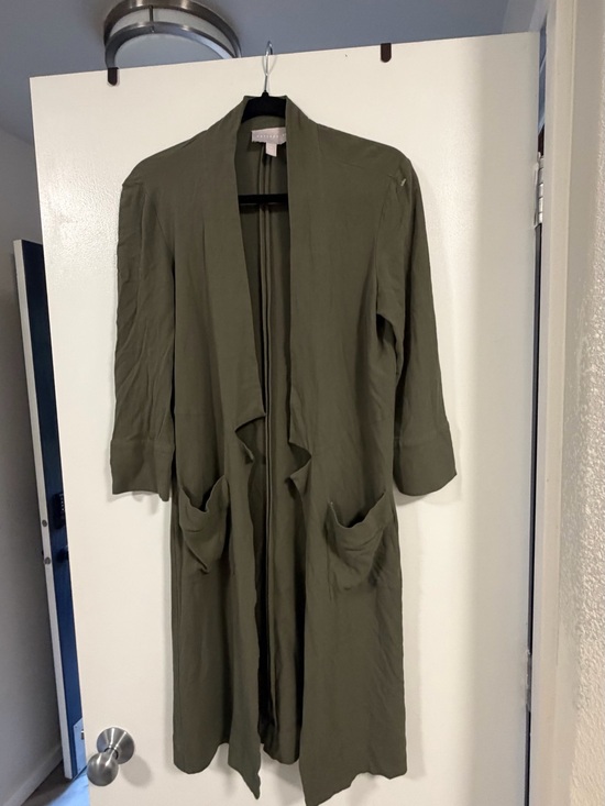 Chelsea28 Jackets & Blazers - Chelsea28 Olive Green Lightweight Open Front Jacket